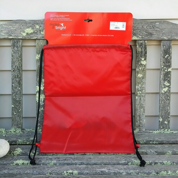 Last One Available | NWT Diadora Red Drawstring Sports Tote Bag - Picture 2 of 8